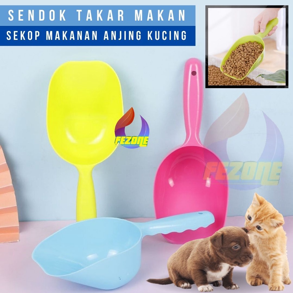 Sekop makanan anjing kucing / Sendok Takar makan / Scoop makanan hewan / sekop kucing anjing FEZONE