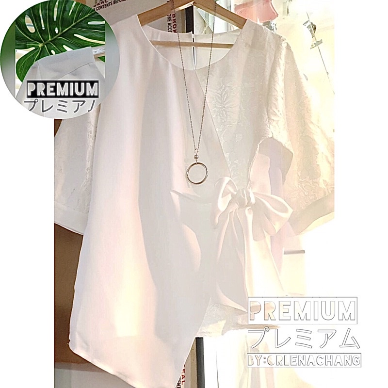 

PREMIUM Blus putih pita samping british indie