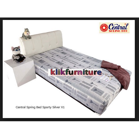 Sporty X1 SILVER Putih (Set 180x200cm) CENTRAL SPRINGBED