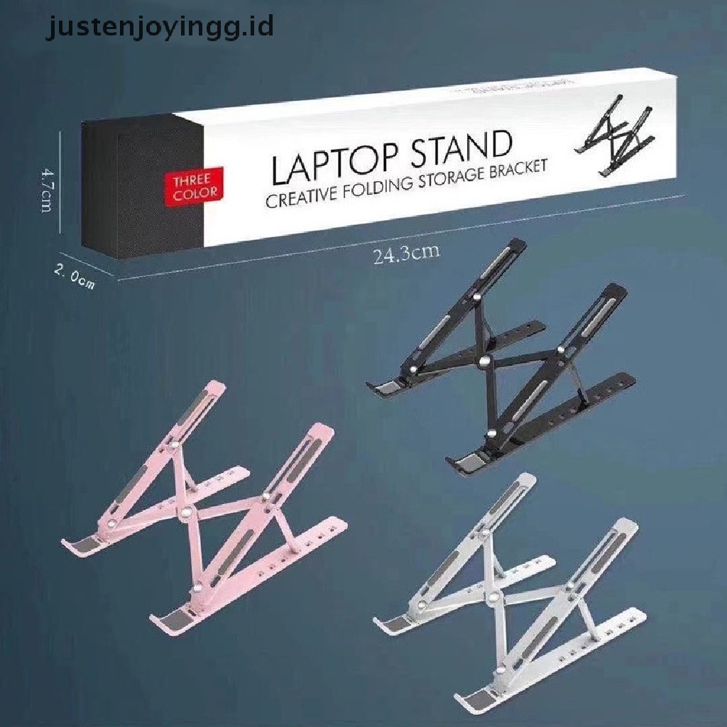 // justenjoyingg.id // Laptop Stand MacBook Pro Notebook Stand Foldable Aluminium Alloy Tablet Stand ~