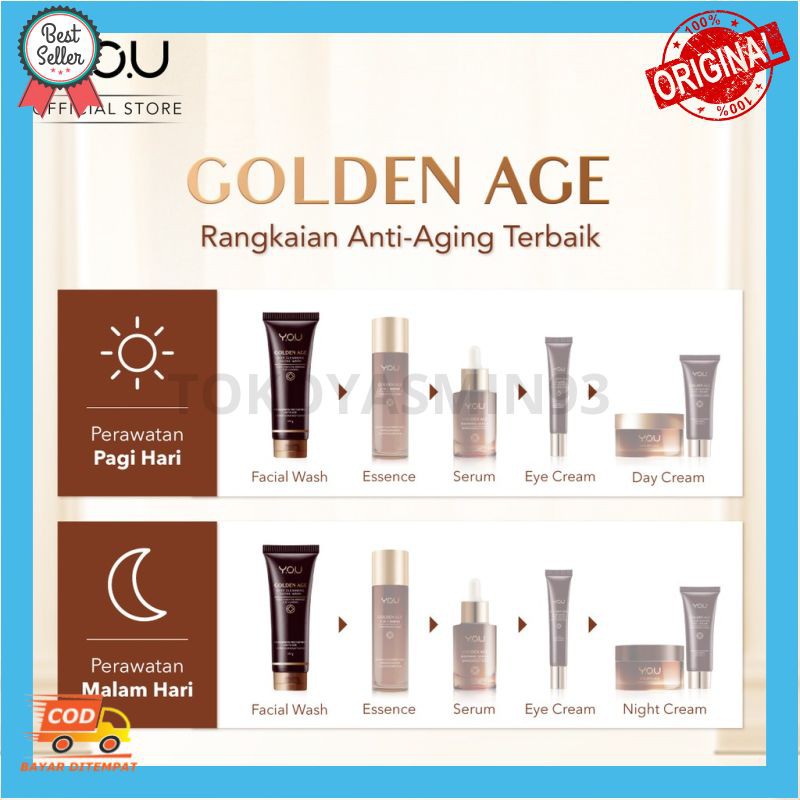 YOU Golden Age Deep Cleansing Facial Wash 100g [Deep Pore Cleansing &amp; Removes Makeups] Murah