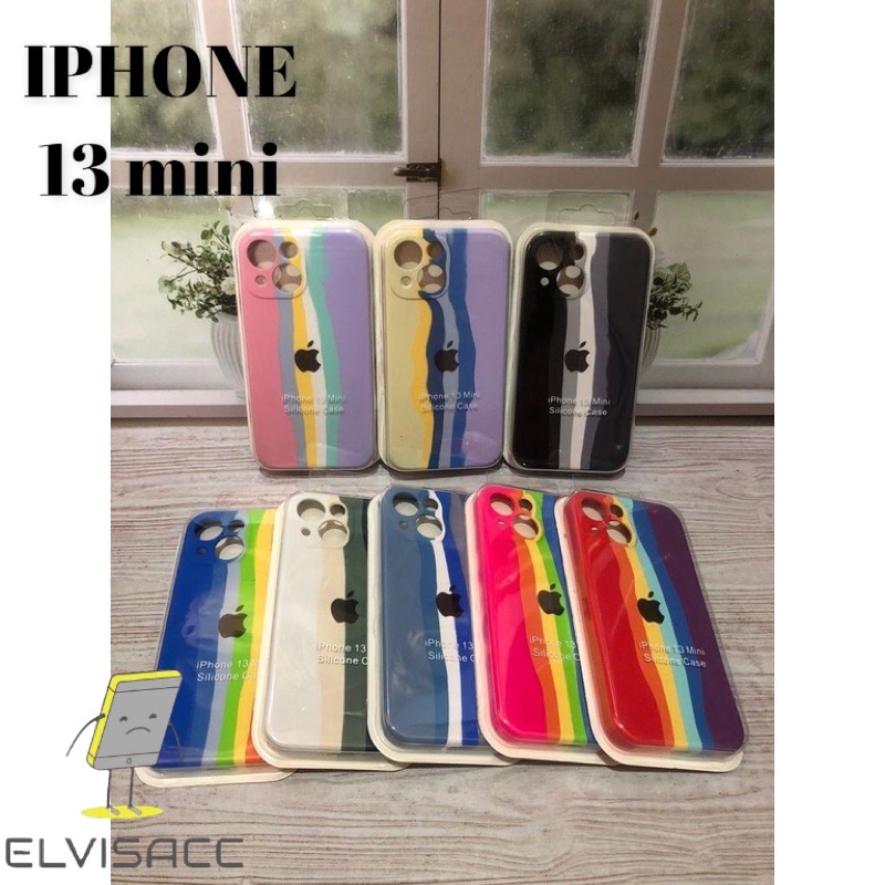 CASE IPHONE 13 MINI SILIKON CASE NEW RAINBOW COVER