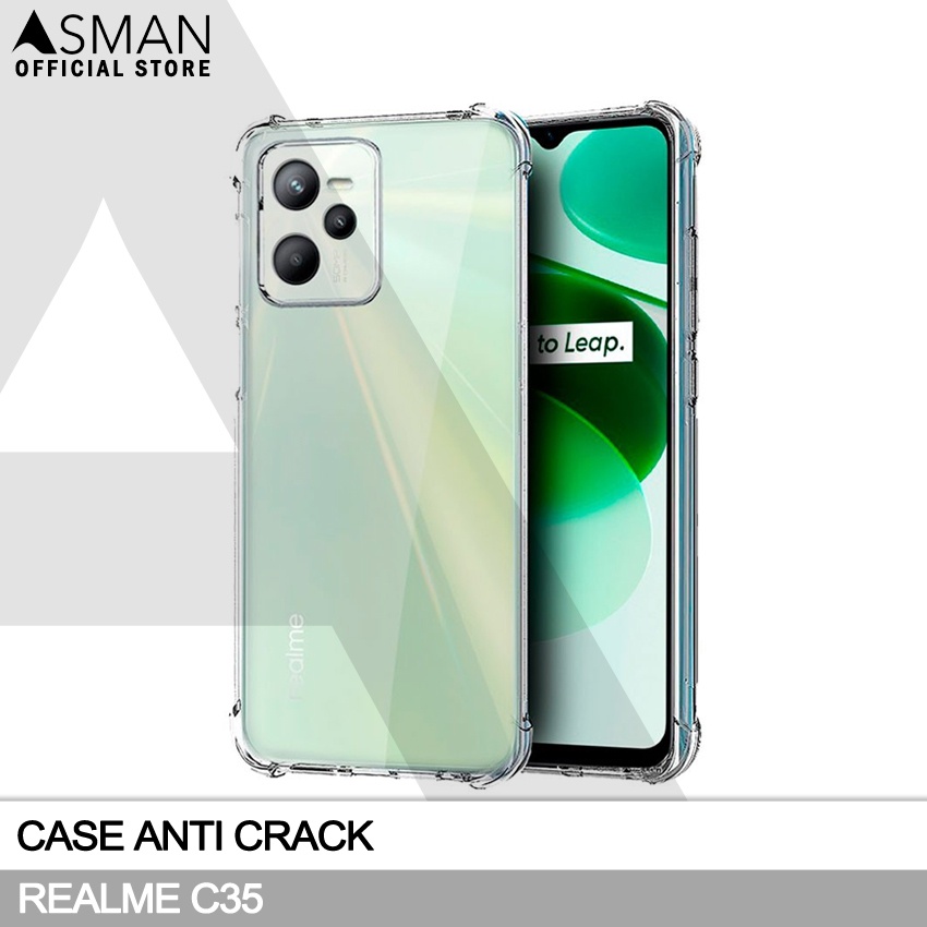 Anti Crack Realme C35 (6.6&quot;) | Soft Case Anti Bentur - Clear