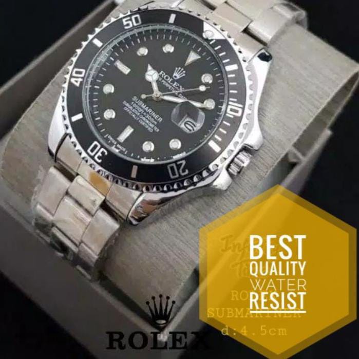 ROLEX Jam Tangan Pria Rantai Tanggal Aktif | Jam Tangan Cowo anti air Full set Terlaris