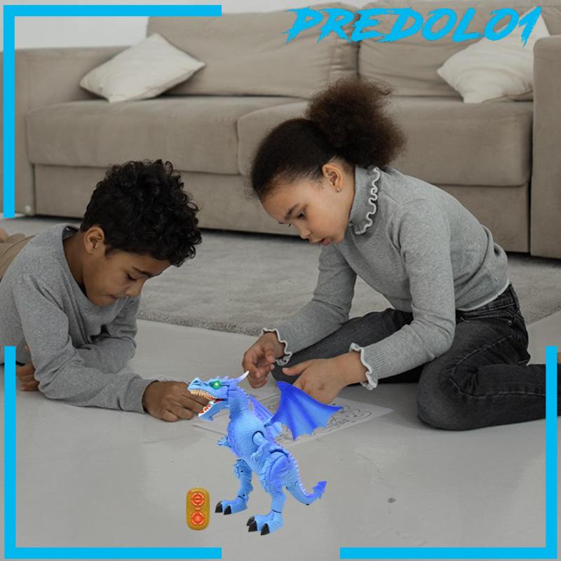 Predolo1 Mainan Rc Dinosaurus Berjalan Dengan Suara Untuk Hadiah Natal Anak