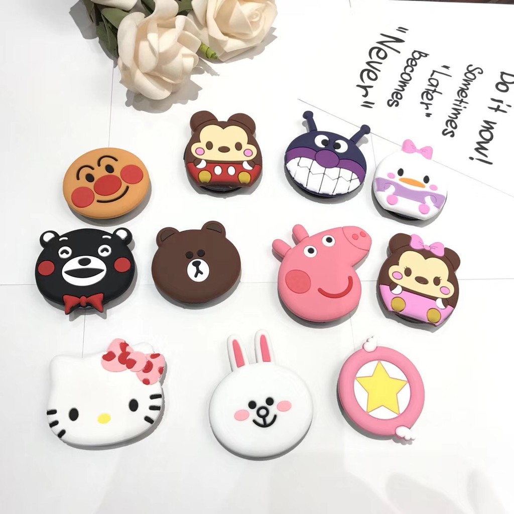 Universal mobile phone bracket Cute 3D Animal airbag rabbit bear phone holder Stand Popsocket