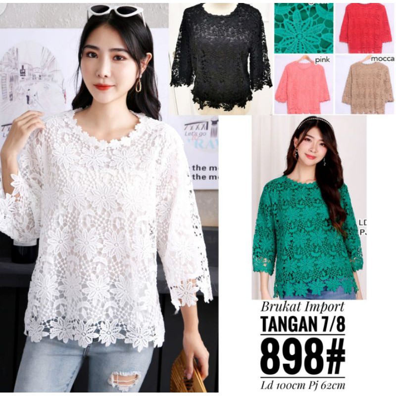atasan Brokat wanita, atasan bahan brokat