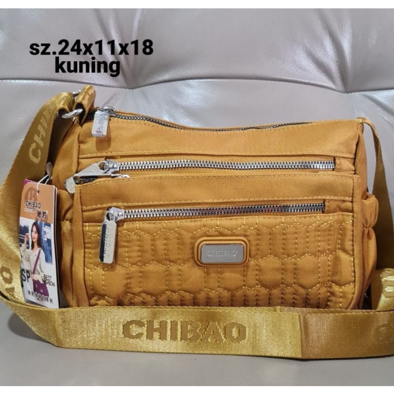 (BISA COD) Tas Slempang Chibao Original import 1739-22-70 Kanvas