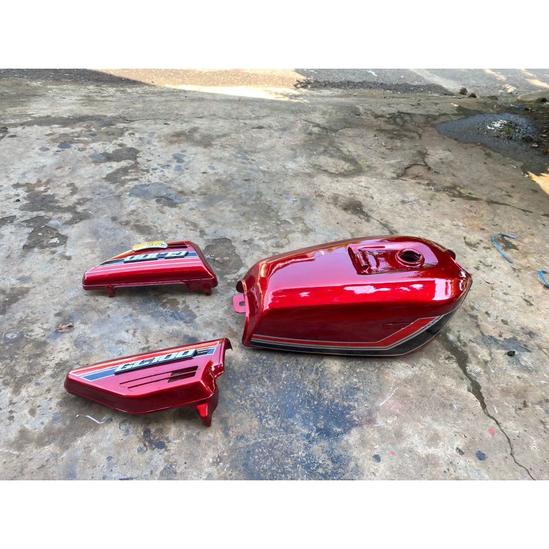 Tengki kempol gl 100 tengki ori kempolan aki imi honda gl 100 cat baru body gl 100 cat baru