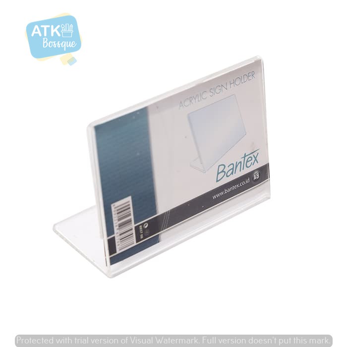 

Bantex Slanted Name Plate Holder 8857 08 Ukuran A8 / Acrylyc Papan Nama Meja
