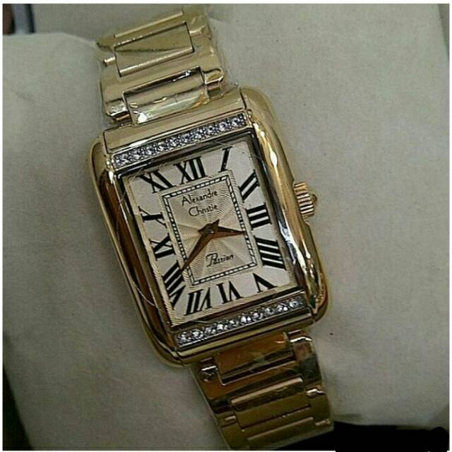 JAM TANGAN WANITA ALEXANDER CHRISTIE 2660 SOFT GOLD ORIGINAL
