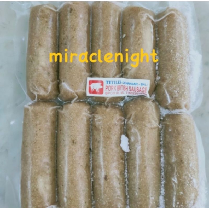 

Pork British Sausage Titiles 500 Gram Frozen