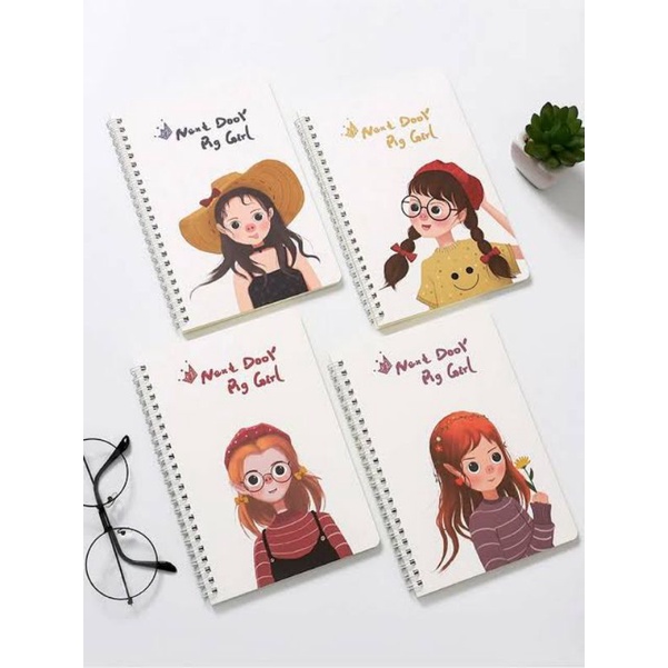

YOKUCHI || Notebook 5A Buku Tulis Buku Catatan karakter Pig Girl