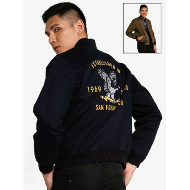 Jual Gap 50th Embroidered Reversible Bomber Jacket | Shopee Indonesia