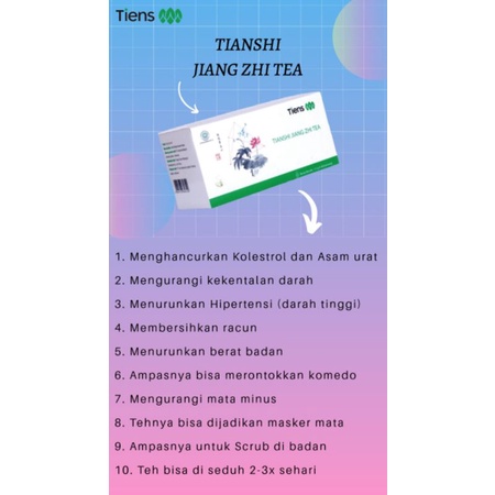 

Teh Diet Tianshi Jiang Zhi Tea 1box isi 40 kantung