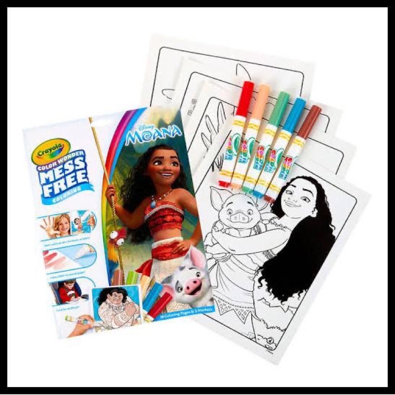 

crayola color wonder mess free coloring moana atau shopkins