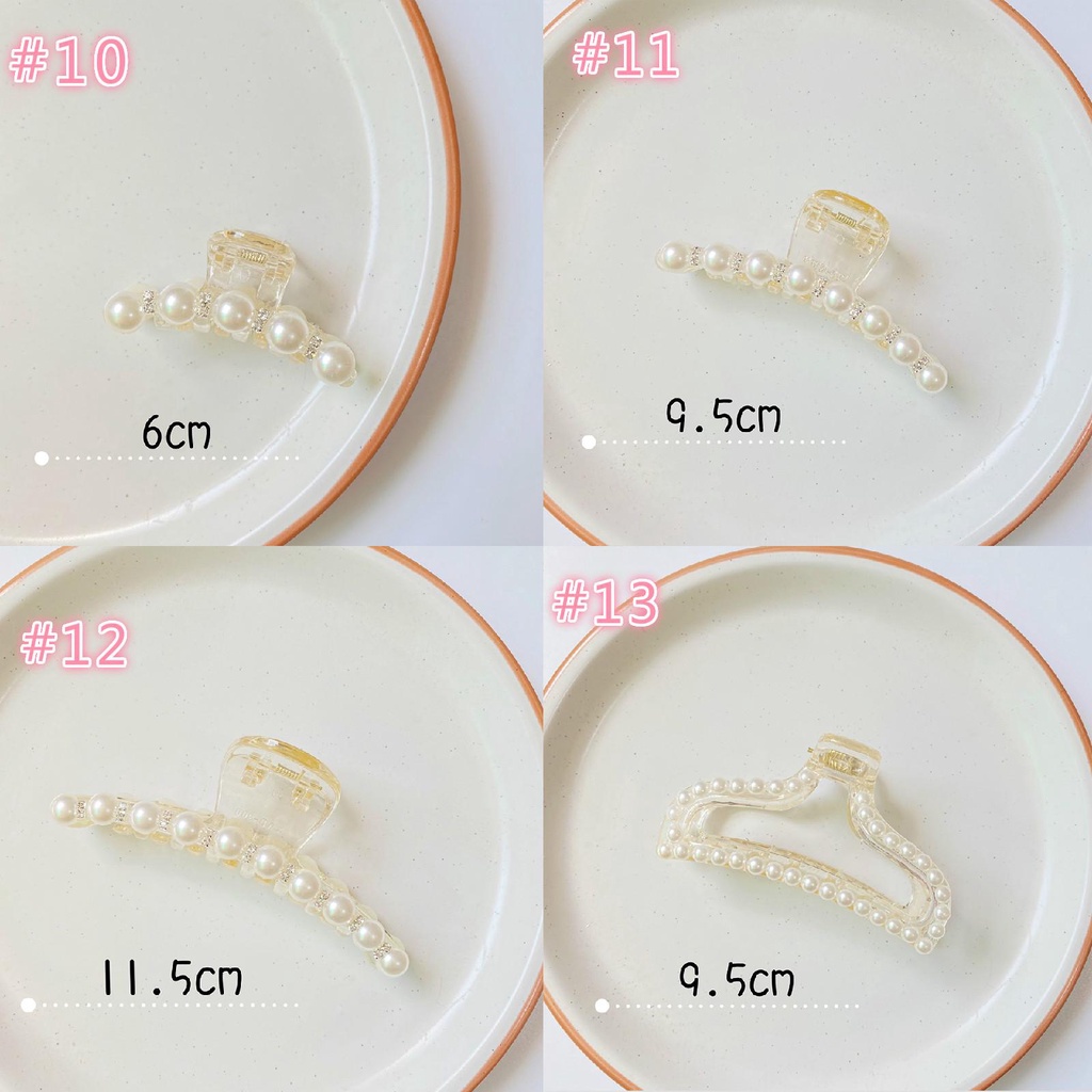 1Pcs Pearl Rhinestone Hairpins For Women Simple Elegant Plastic Hair Claw Headwear Hair Accessories