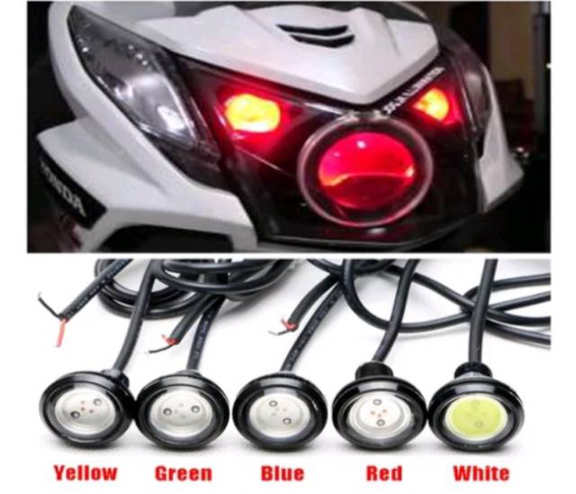 [COD] LED lampu mata elang variasi mobil motor