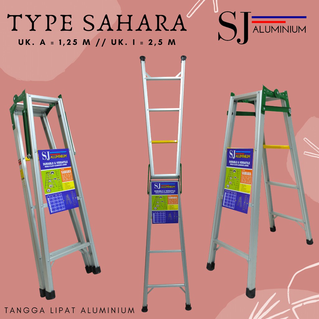 EKSPEDISI - Tangga Lipat Aluminium Ladder Sahara - Ukuran 1,25 Meter