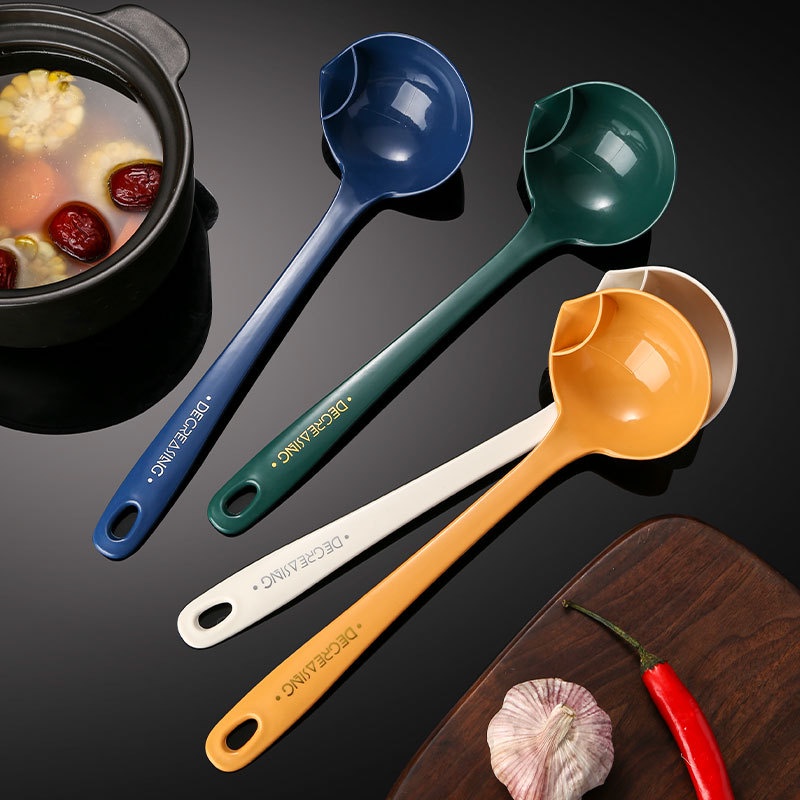 Sendok Sup Pemisah Minyak Bahan Plastik Dengan Gagang Panjang