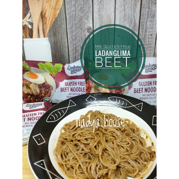 

Veggie Noodle Gluten Free LadangLima 76gr Mie Gluten Free BEET