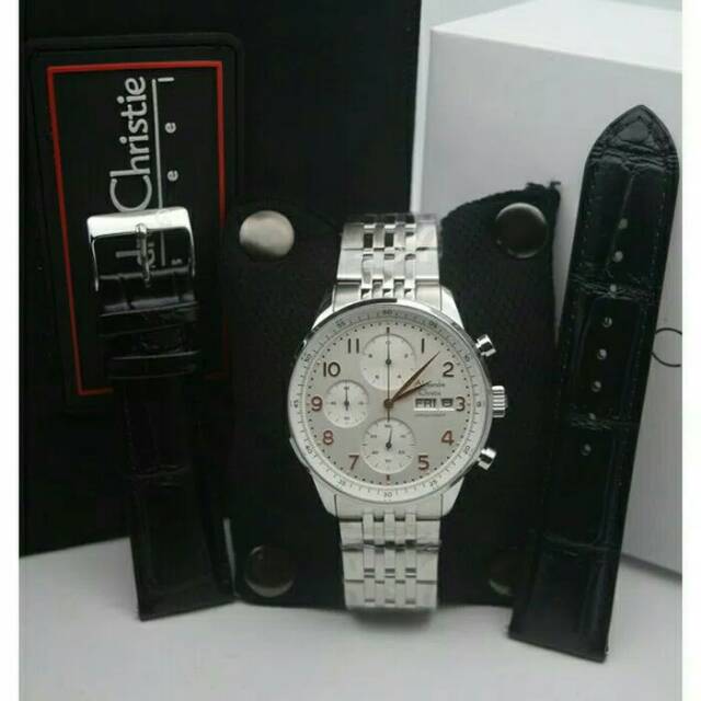 JAM TANGAN PRIA ALEXANDRE CHRISTIE AC 6492 WHITE ANGKA GOLD