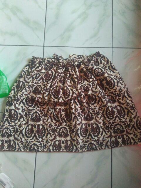 Rok Pendek Talita Batik Pinggang Karet Muat Size Kecil Sampai Jumbo Xxxl