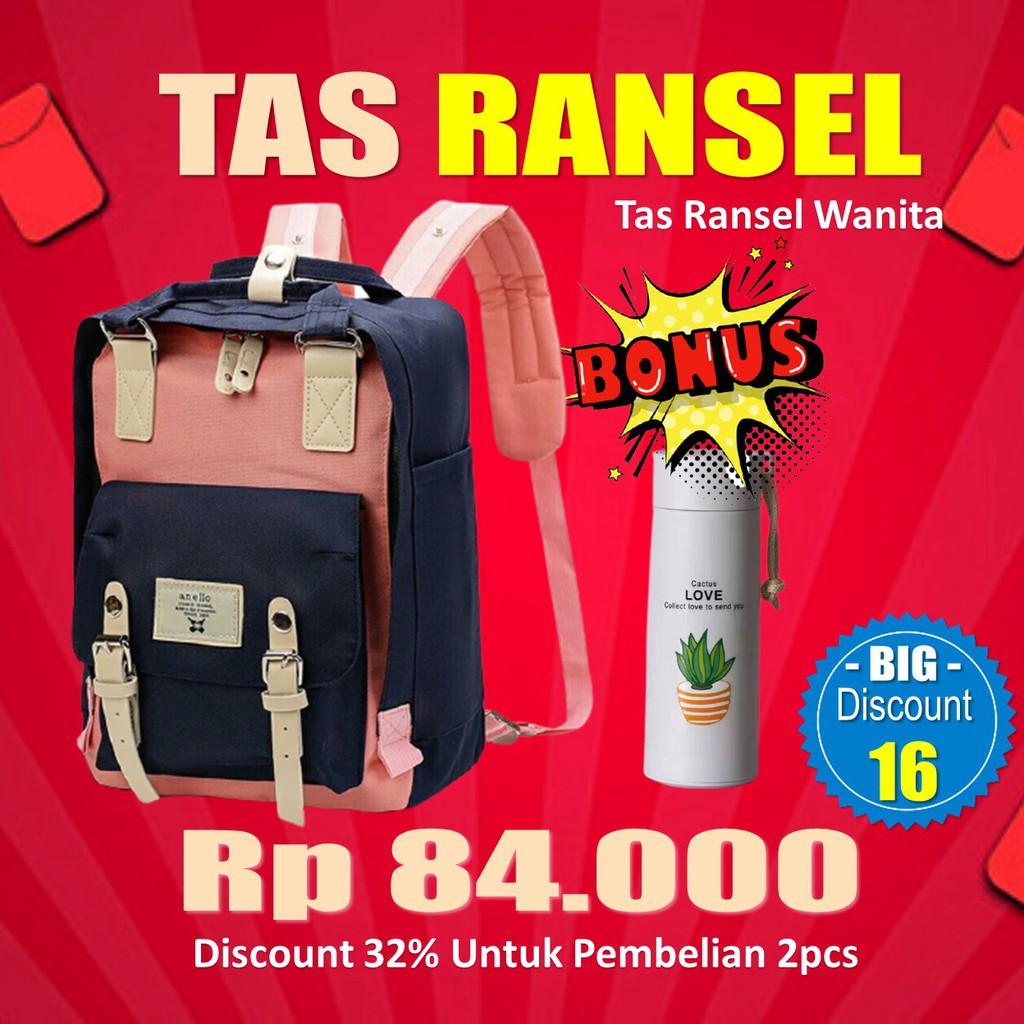 TAS RANSEL WANITA TAS KERJA WANITA TAS KANTOR WANITA TAS RANSEL KOREA TAS RANSEL IMPOR