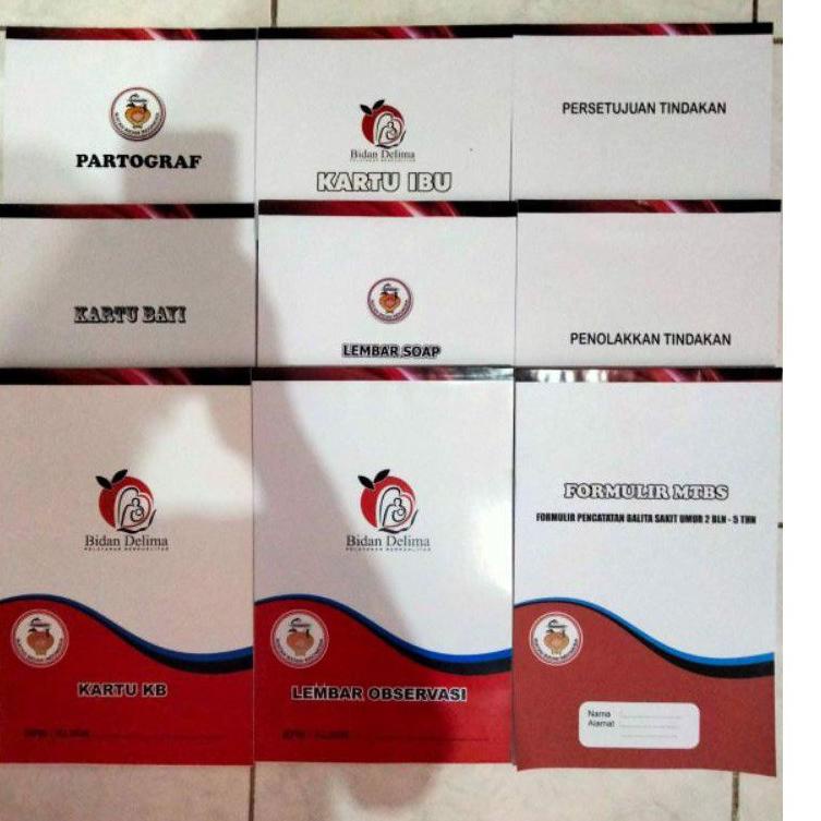 Buku Besar Bidan / Lembar Persetujuan tindakan, Penolakan Tindakan, Partograf, Buku SOAP –TZA.01Jl22