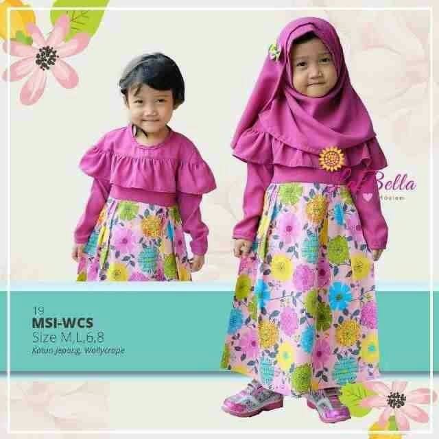 Gamis labella | baju muslim anak | gamis anak | gamis anak lucu | gamis anak cantik