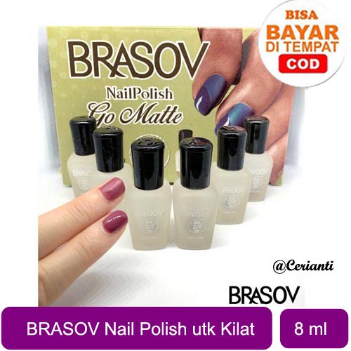 RASOV Kutek Cat Kuku Matte 8 ML Kutek Go Matte Nail Polish Matte BPOM