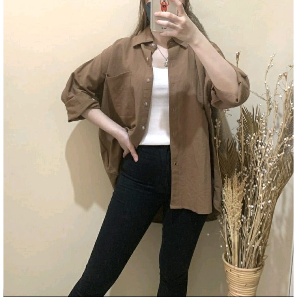 Kemeja Wanita Oversize Linen / Olivia Shirt