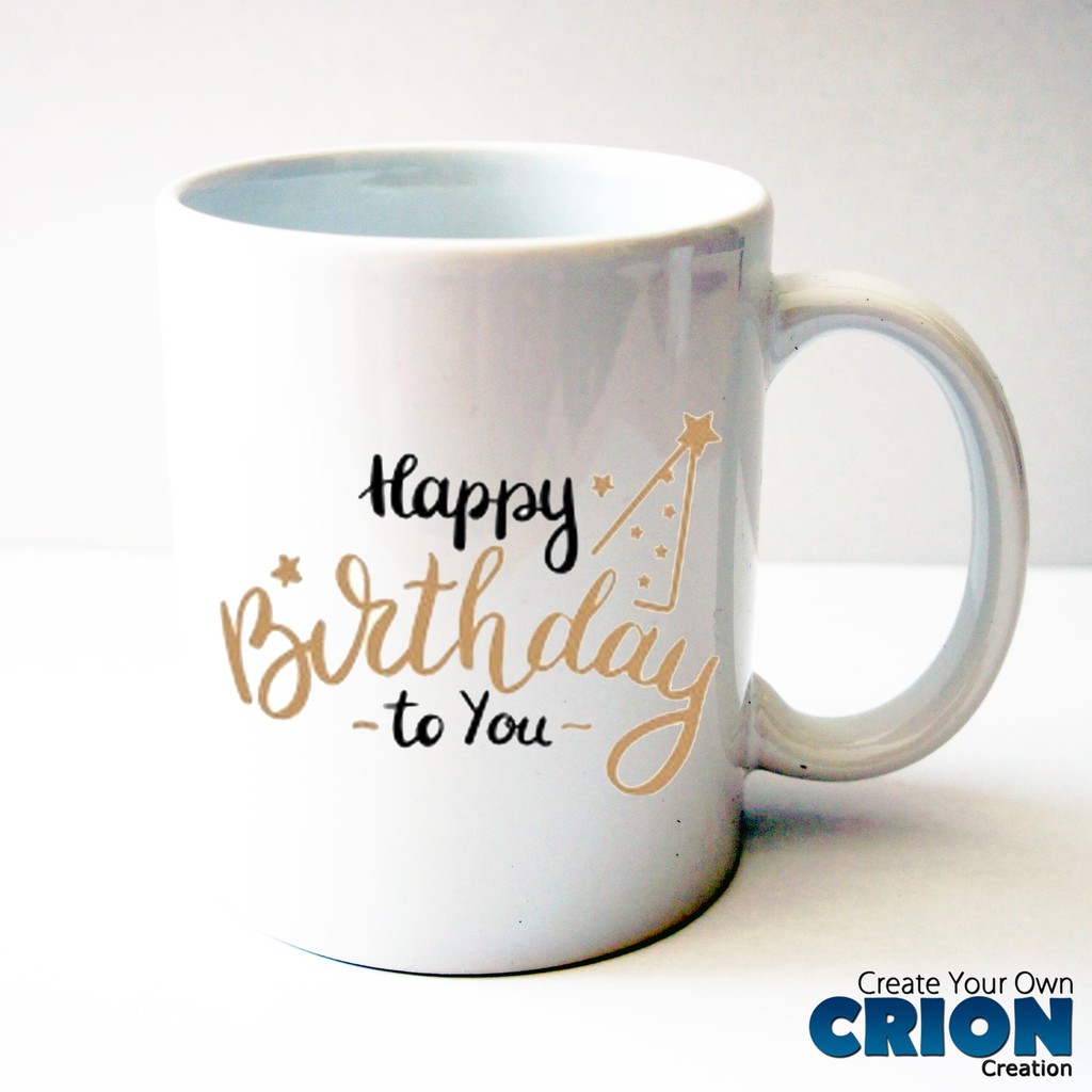 Gelas Mug Happy Birthday - Hadiah - Kado - By Crion