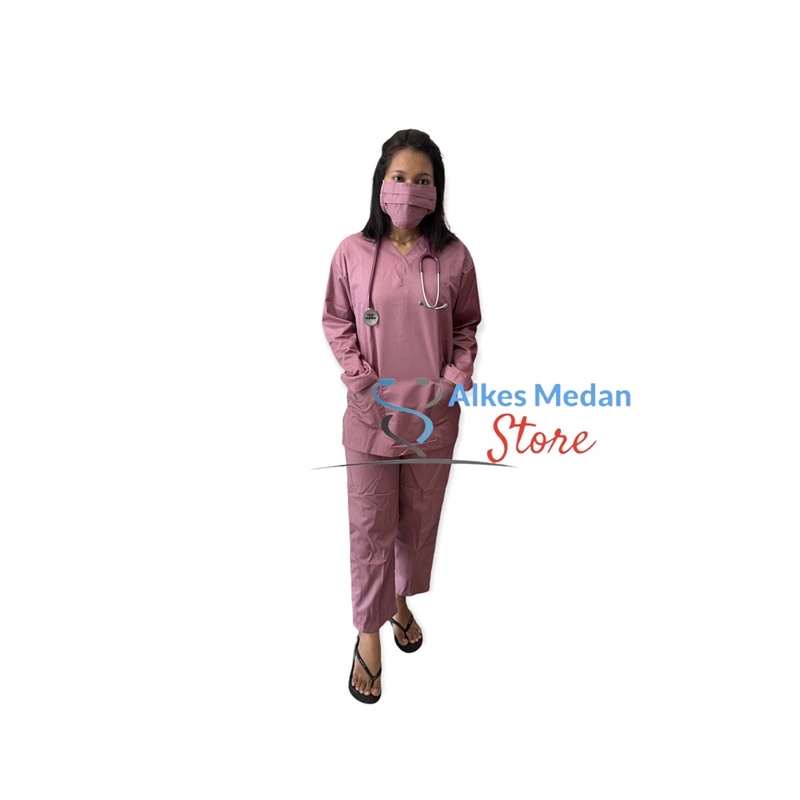 baju oka /baju Ok /baju jaga /baju ok /baju jaga perawat /baju scrub medis /baju medis /baju perawat /baju dokter / Baju OKA Lengan Panjang