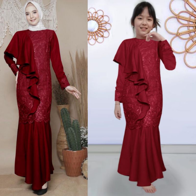 GAMIS COUPLE IBU DAN ANAK SIZE/M/L/XL/XXL SERAGAM PASANGAN KELUARGA