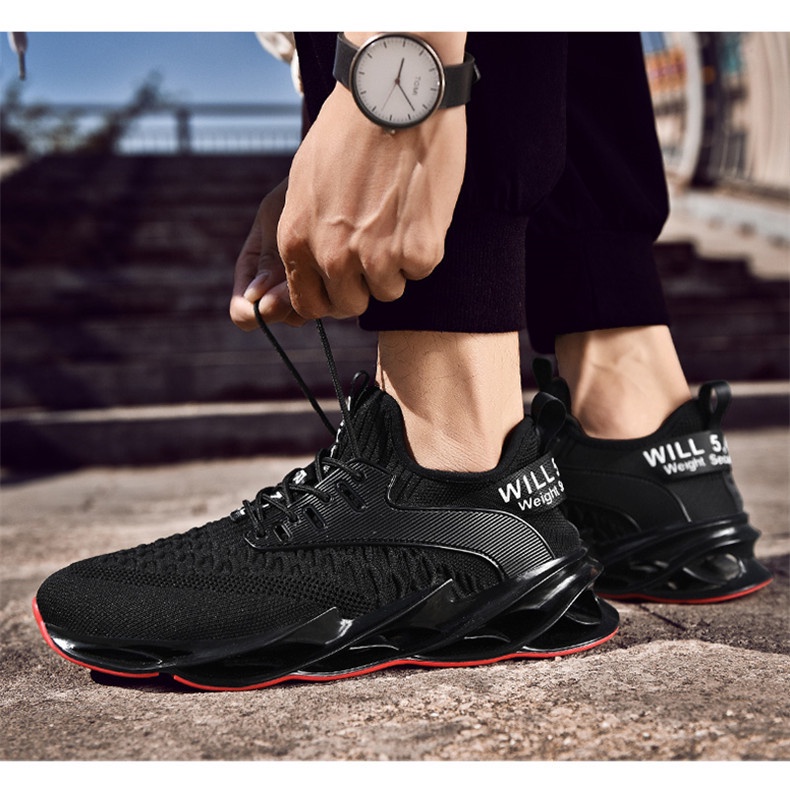 Nomad S08 Blade Sepatu Sneakers Impor Fashion Hitam Putih S08 Karet Kasual Sport