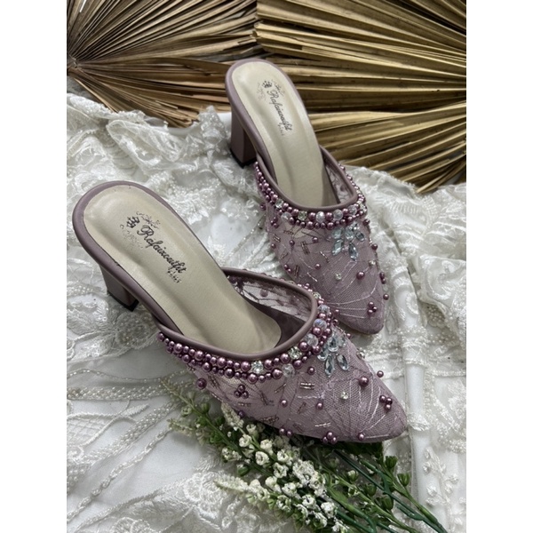 sepatu Rafaizoutfit Zaneta wrna mauve tinggi 7cm tahu