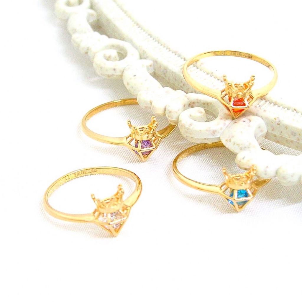 Cincin birthstone terbaru anak dan dewasa emas asli kadar 700 70 16k crown mahkota permata bulan lahir sapphire diamond emerald rosegold gold 1 satu gram gr g nomor no 10 11 12 13 14 15 16 17 18 19