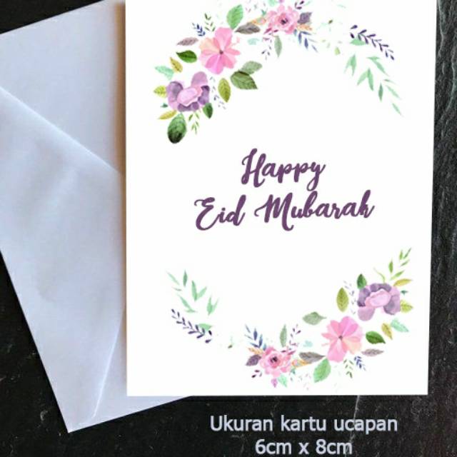 

Kartu Ucapan Lebaran Floral Pink Bonus Amplop Murah Surabaya