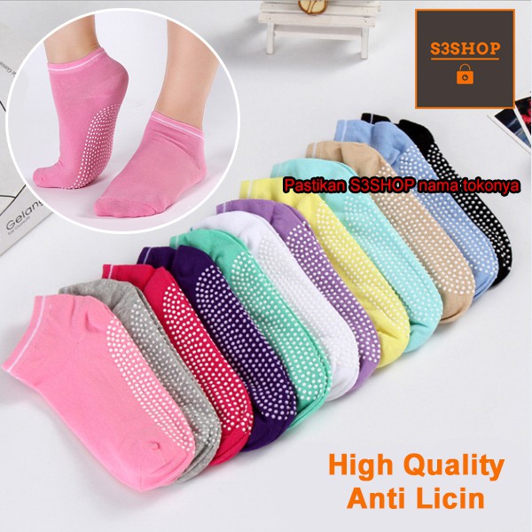 Kaos Kaki Premium Yoga Pilates Socks Antislip Full Karet Import