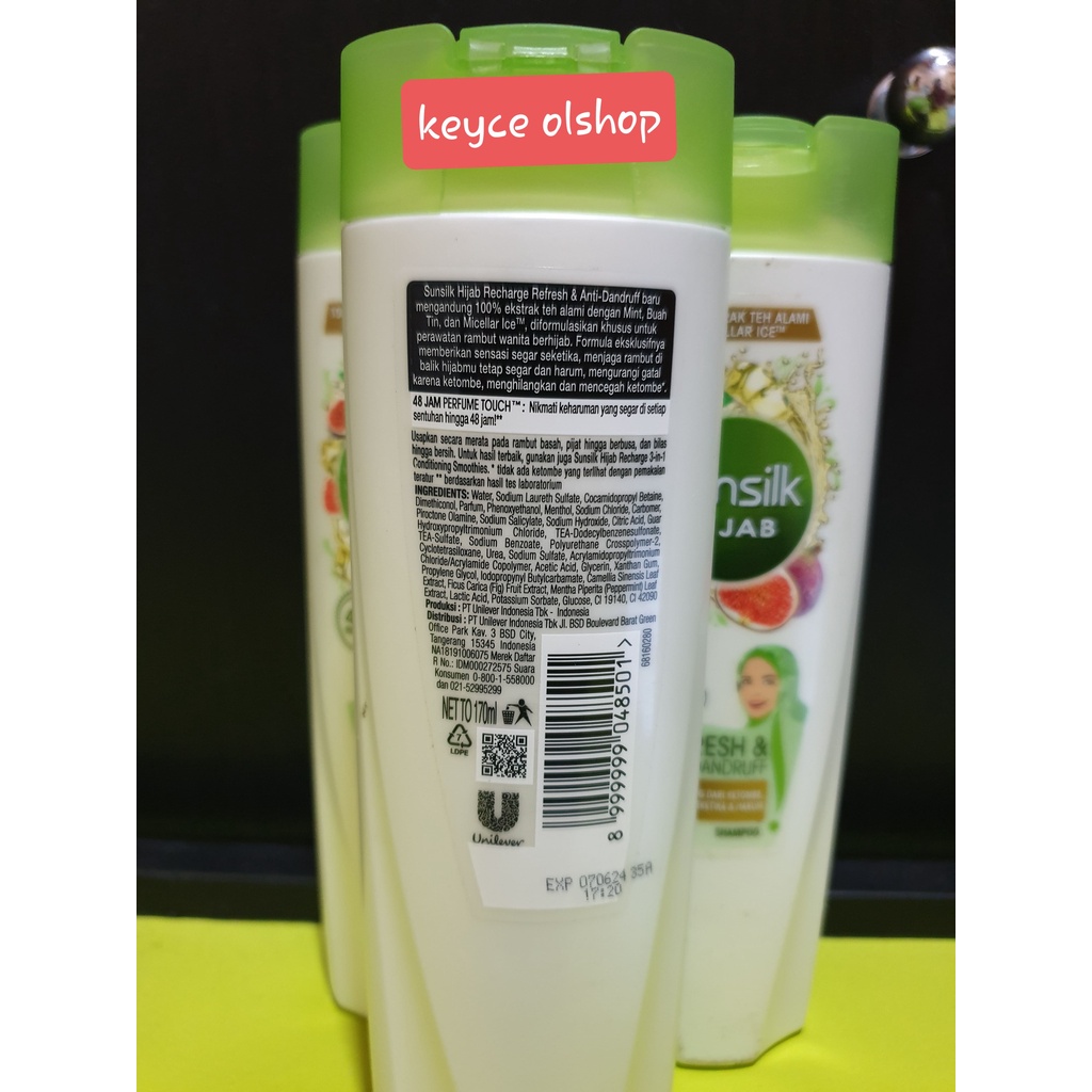 Shampo/sampo/shampoo Sunsilk Hijab refresh &amp; anti dandruf 160 ML