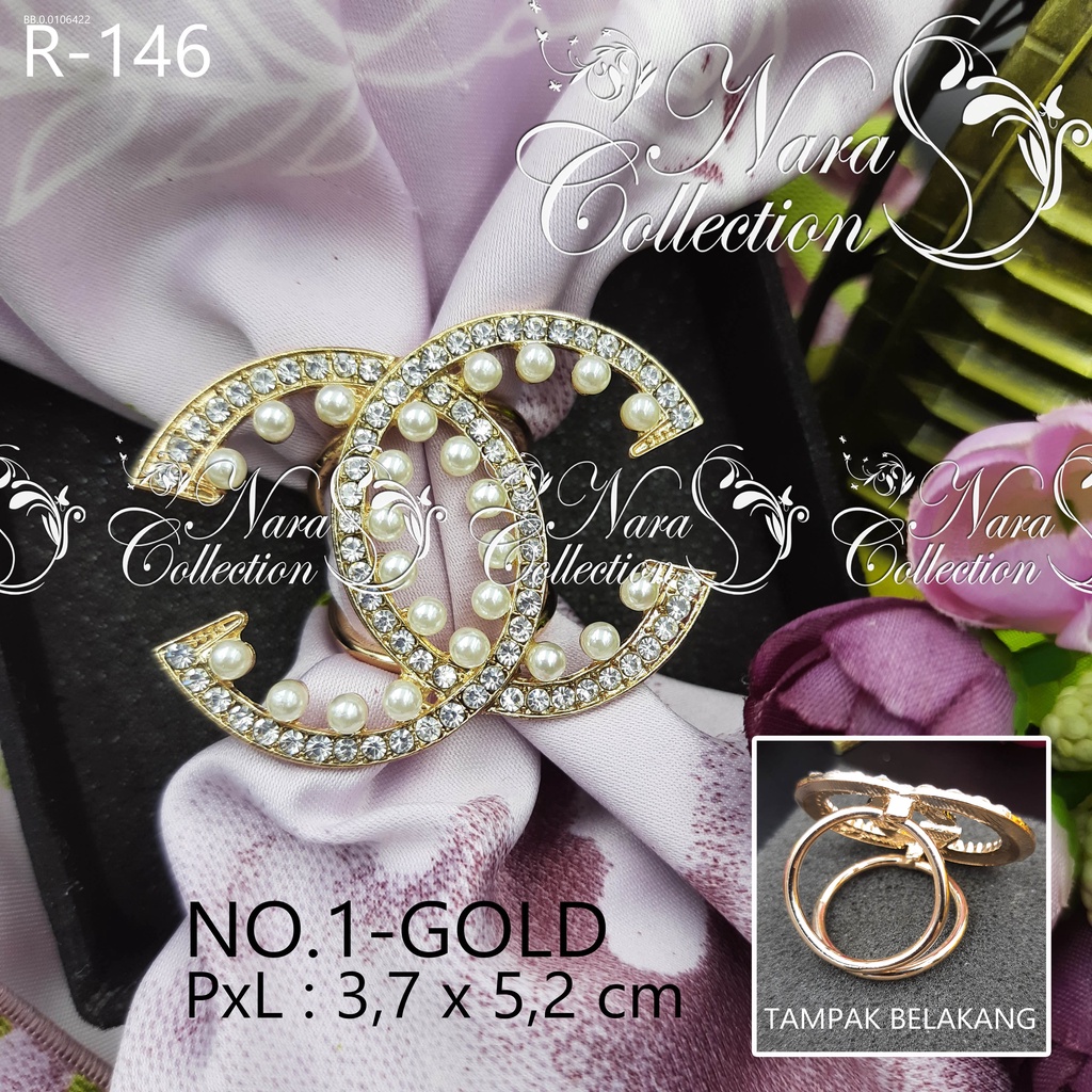 Bros RING CINCIN LOGO Chanela CC Branded 1 Nara Collection Mewah Elegan COD
