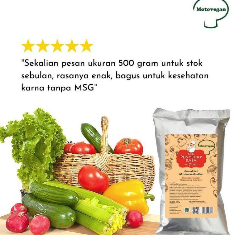 

Trx5l5Kz--Kaldu Jamur Motovegan 500gr (NON MSG)/ Halal/Kemasan Baru