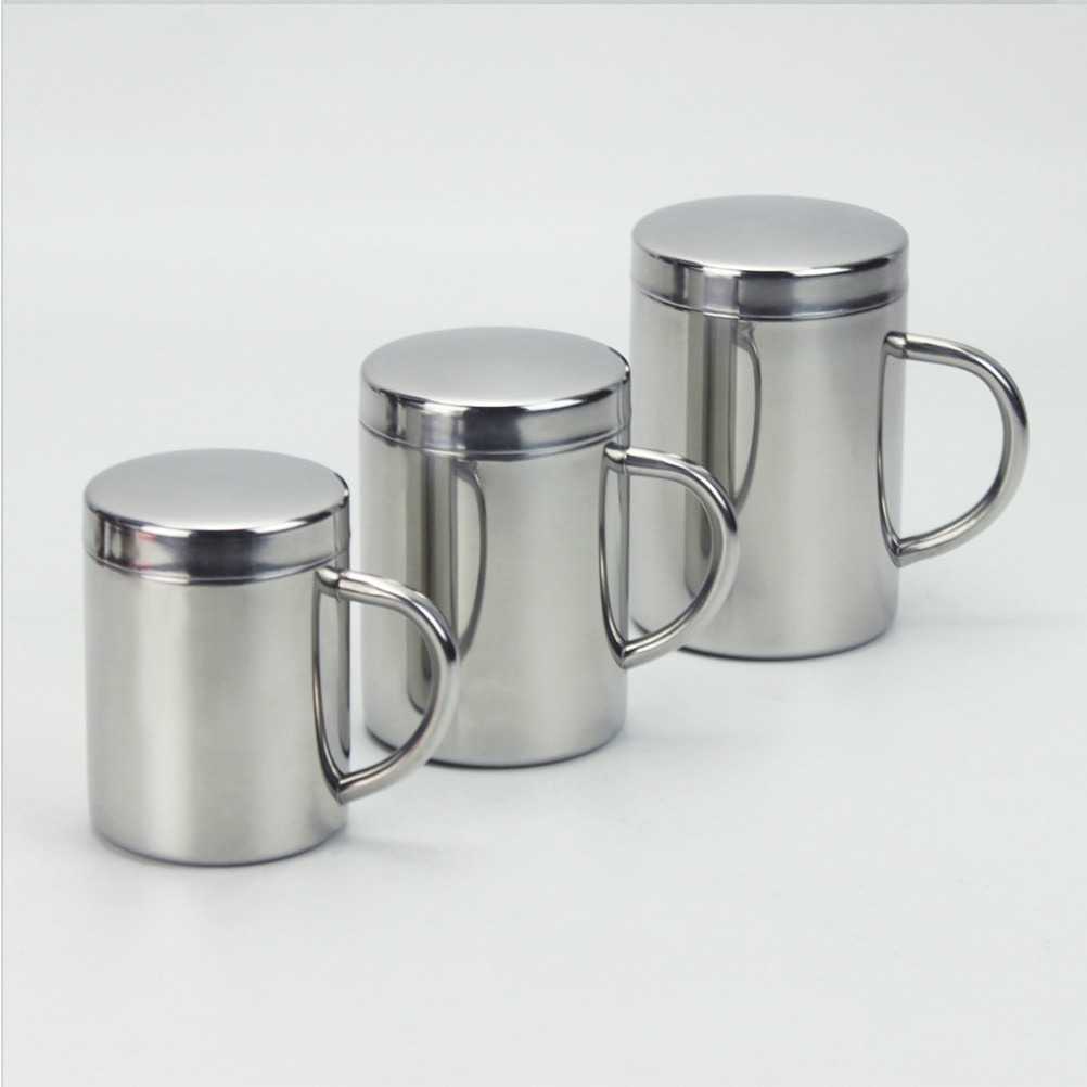 ARS - YOMDID Gelas Mug Double Insulation Stainless 300ml with Lid - HH-8605