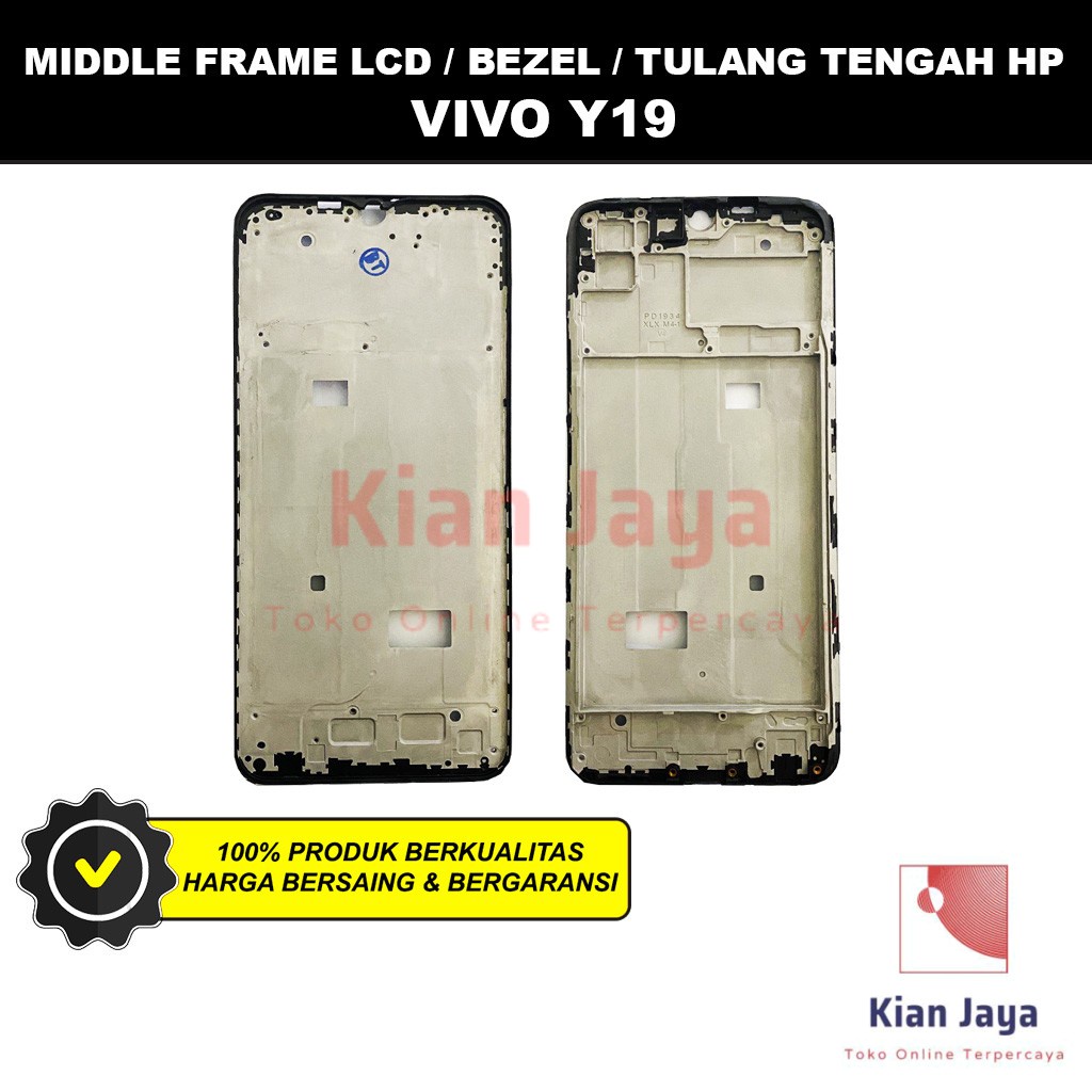 Middle Frame LCD Handphone Vivo Y19 Tulang Casing Tatakan Bezel Bazel Hp