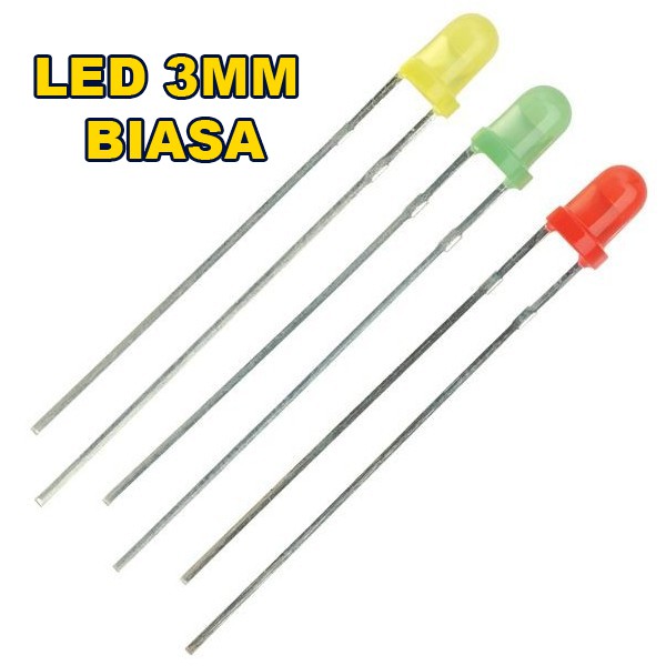 1000 Pcs LED 3mm Biasa 3 mm