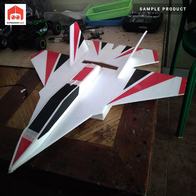 Paket Siap Rakit Bodi Kit Pesawat RC Jet Sederhana WS 60cm