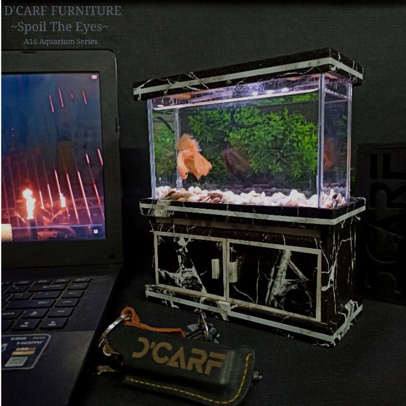 AQUARIUM FULLSET Lampu Led, batu aquarium/pasir aquarium, Stiker background aquarium, aquarium, aqua