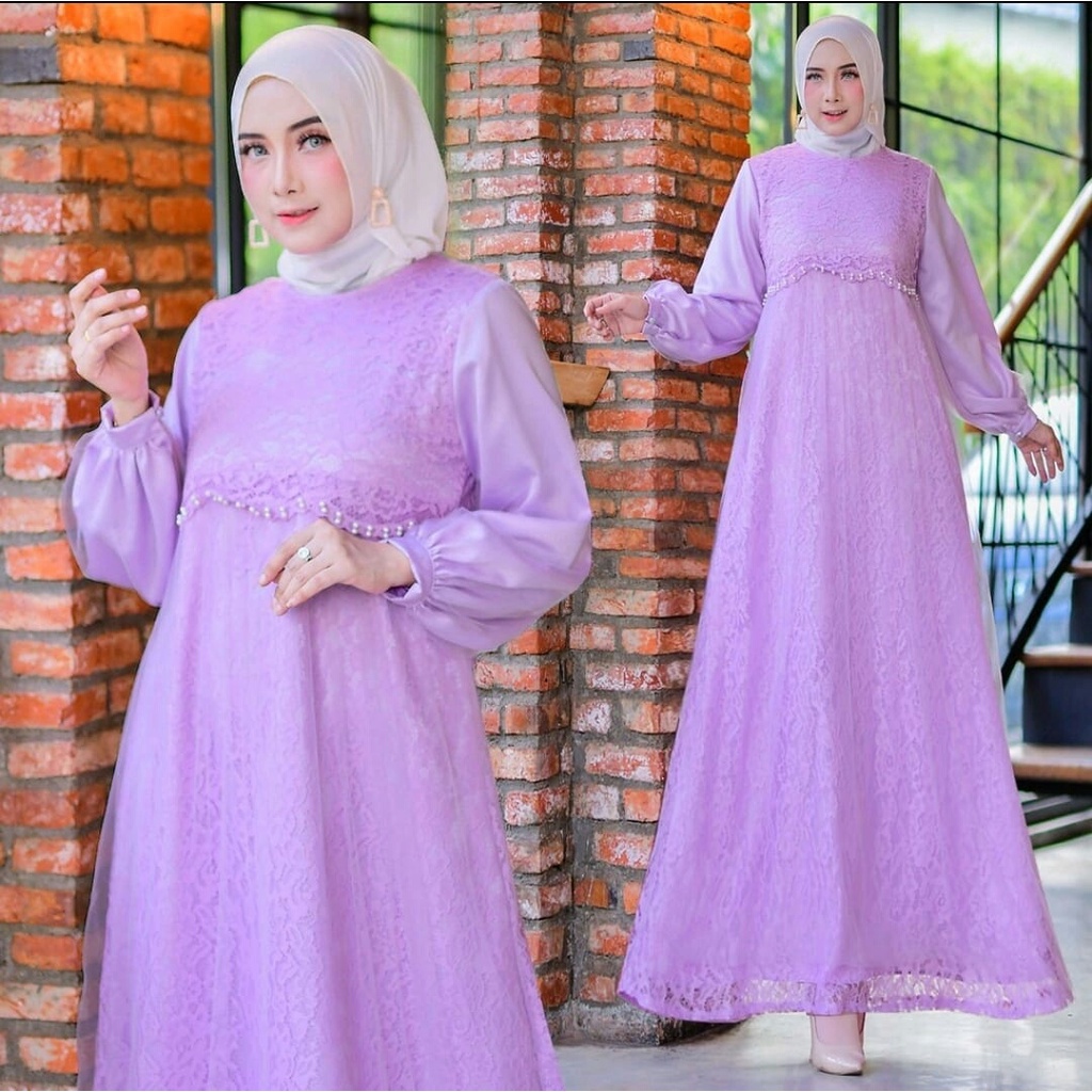 GAMIS MX ANGGITA GAMIS BRUKAT IMPORT TERLARIS TERBARU / MEWAH / DRESS FASHION WANITA / BAJU PESTA