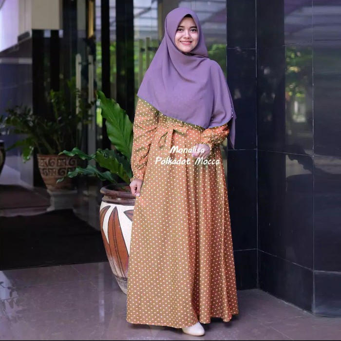 Gamis Wanita Elegan Simple Exclusive Motif Muslimah Cewek X0Y5 N5X8 Muslimah Busui GamisSyari